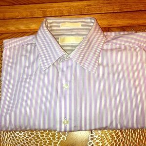 Michael Kors Men’s Purple Striped Long Sleeve